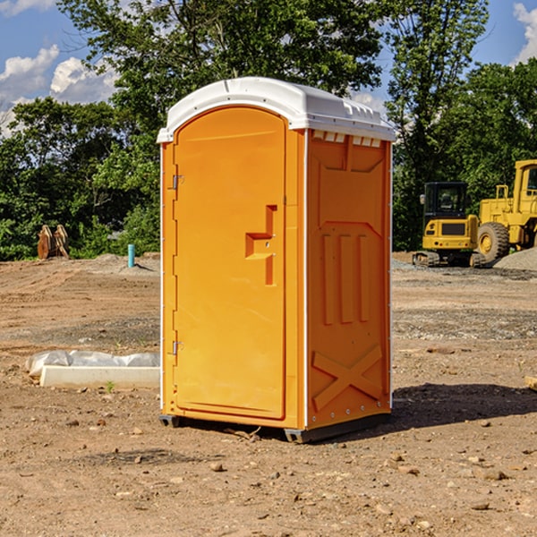 can i customize the exterior of the portable toilets with my event logo or branding in Haleburg AL